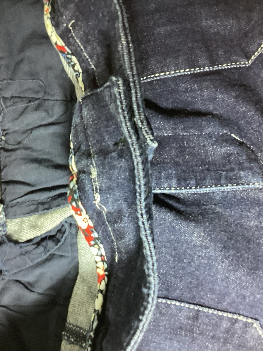 Anthropologie Navy Wide-Leg High-Rise Jeans with Contrast Topstitching - Picture 5 of 5
